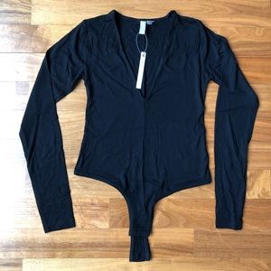 ASOS V-neck Long Sleeve Bodysuit